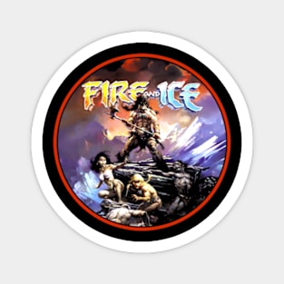 Fire and Ice (Black Print) Sticker